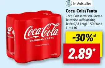 Lidl Coca-cola/fanta Angebot