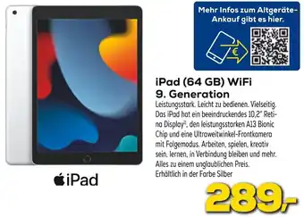 Euronics Apple iPad (64 GB) WiFi 9. Generation Angebot