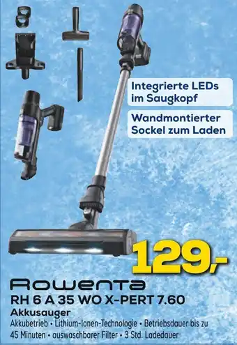 Euronics Rowenta RH 6 A 35 WO X-PERT 7.60 Akkusauger Angebot