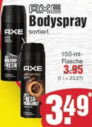 Edeka AXE Bodyspray Angebot