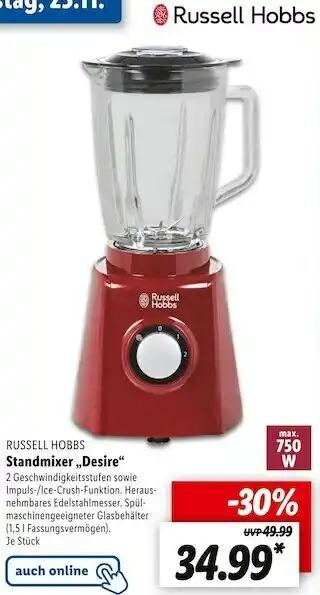 Lidl Russell hobbs standmixer „desire“ Angebot