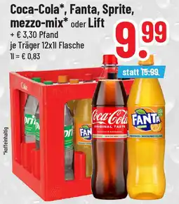 trinkgut Coca-Cola, Fanta, Sprite, mezzo-mix oder Lift Angebot