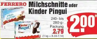 Edeka FERRERO Milchschnitte oder Kinder Pingui Angebot