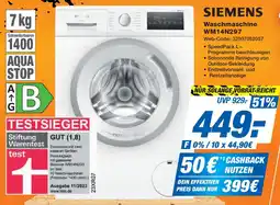 Expert SIEMENS Waschmaschine WM14N297 Angebot