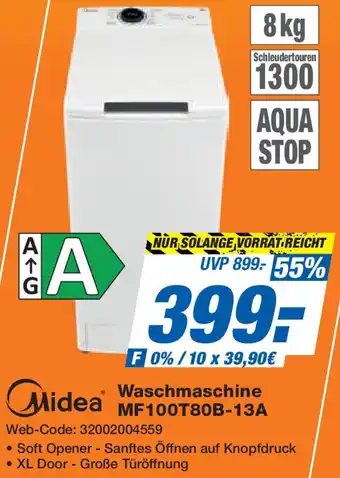 Expert Midea Waschmaschine MF100T80B-13A Angebot