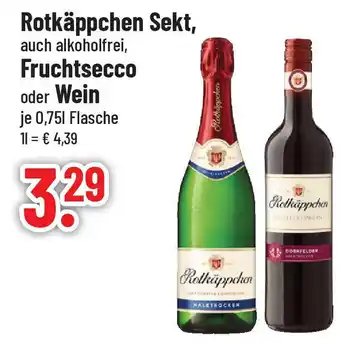 trinkgut Rotkäppchen Sekt, Fruchtsecco oder Wein Angebot