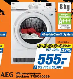 Expert AEG Wärmepumpentrockner TR8C40689 Angebot