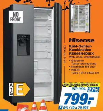 Expert Hisense Kühl-Gefrier-Kombination RS566N4DIEX Angebot