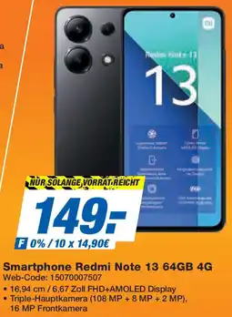 Expert Smartphone Redmi Note 13 64GB 4G Angebot