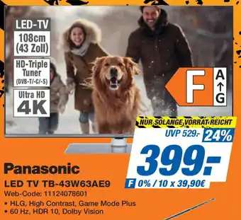 Expert Panasonic LED TV TB-43W63AE9 Angebot