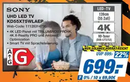 Expert SONY UHD LED TV KD55X75WLAEP Angebot