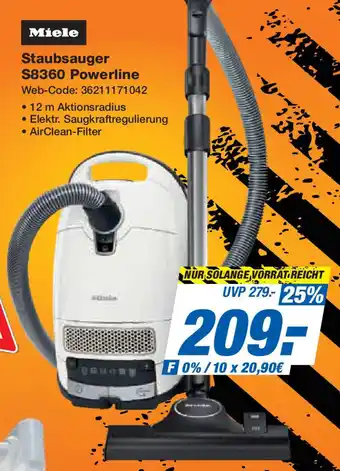 Expert Miele Staubsauger S8360 Powerline Angebot