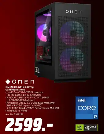 MediaMarkt Omen omen 35l gt16-0377ng gaming desktop Angebot