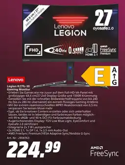 MediaMarkt Lenovo legion r27fc-30 gaming monitor Angebot