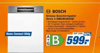 Expert Bosch einbau-geschirrspüler serie 4 smi4eus00d Angebot