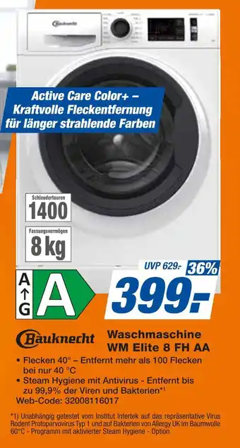 Expert Bauknecht waschmaschine wm elite 8 fh aa Angebot