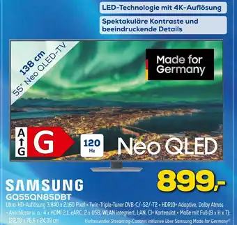 Euronics Samsung qled-tv gq55qn85dbt Angebot