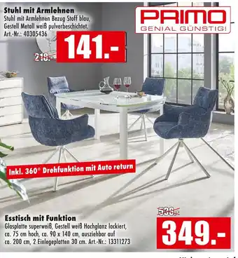 Möbel Mahler Primo stuhl mit armlehnen oder esstisch mit funktion Angebot