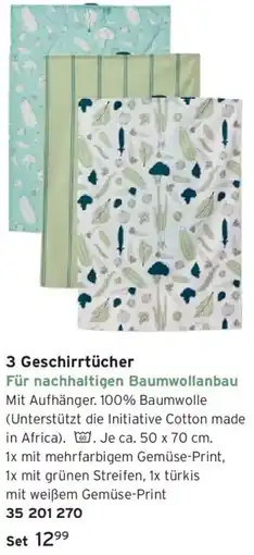 Tchibo 3 Geschirrtücher Angebot