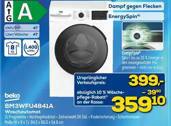 Euronics Beko bm3wfu4841a waschautomat Angebot