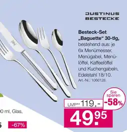 Möbel Inhofer Justinus bestecke besteck-set baguette 30-tlg Angebot