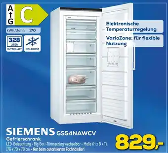 Euronics Siemens gefrierschrank gs54nawcv Angebot