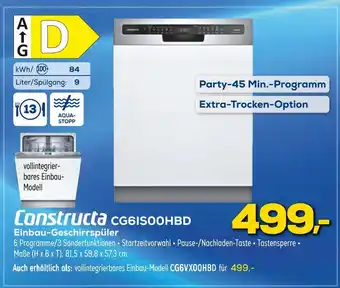 Euronics Constructa einbau-geschirrspüler cg6is00hbd Angebot