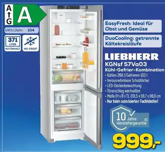 Euronics Liebherr kgnsf 57va03 kühl-gefrier-kombination Angebot