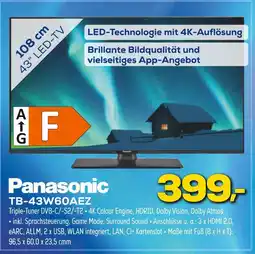 Euronics Panasonic tb-43w60aez led-tv Angebot