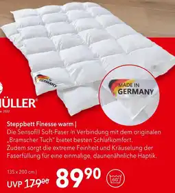 Matratzen Concord Müller steppbett finesse warm Angebot