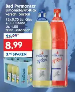 Hol'ab Getränkemarkt Bad Pyrmonter Limonade/Fit-Kick Angebot