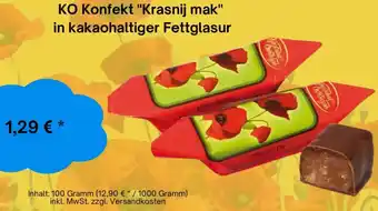 Mix Markt KO Konfekt "Krasnij mak" in kakaohaltiger Fettglasur Angebot