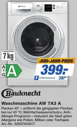 Expert Technomarkt Bauknecht Waschmaschine AW 7A3 A Angebot