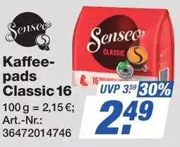 Expert Technomarkt Senseo Kaffeepads Classic 16 Angebot