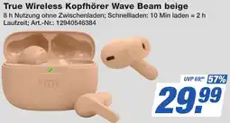 Expert Technomarkt JBL True Wireless Kopfhörer Wave Beam beige Angebot