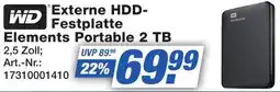 Expert Technomarkt WD Externe HDD Festplatte Elements Portable 2 TB Angebot