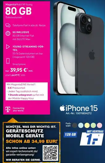 Expert Technomarkt Apple iPhone 15 Angebot