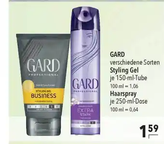 CITTI Markt Gard Styling Gel  150ml Oder Haarspray 250ml Angebot