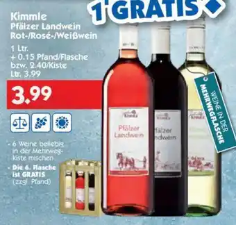 Hol'ab Getränkemarkt Kimmle Pfälzer Landwein Rot-/Rosé-/Weißwein Angebot