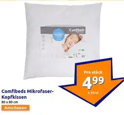 Action Comfibeds Mikrofaser- Kopfkissen Angebot