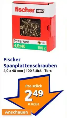 Action Fischer Spanplattenschrauben Angebot