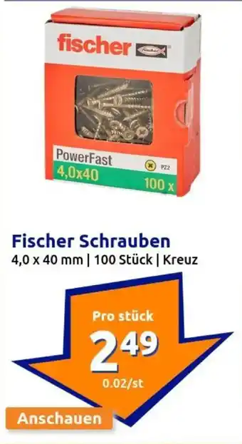 Action Fischer Schrauben Angebot