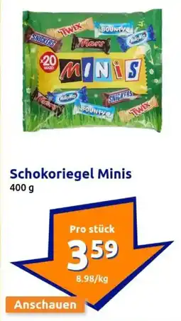 Action Schokoriegel Minis Angebot