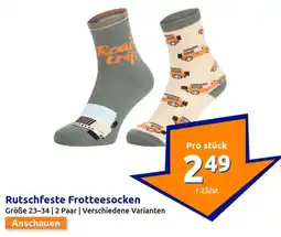 Action Rutschfeste Frotteesocken Angebot