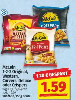 NP Discount McCain 1-2-3 Original, Western, Curvers, Deluxe oder Crispers Angebot