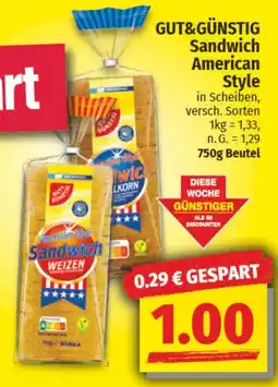 NP Discount GUT&GÜNSTIG Sandwich American Style Angebot