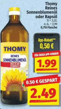 NP Discount Thomy Reines Sonnenblumenöl oder Rapsöl Angebot