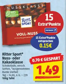 NP Discount Ritter Sport Nuss- oder Kakaoklasse Angebot