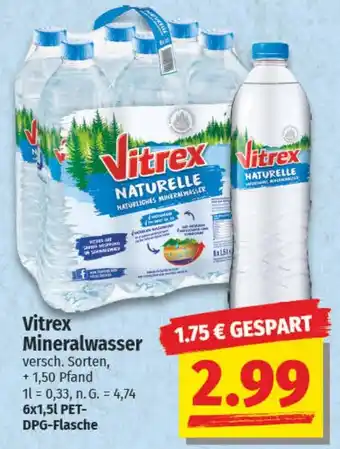 NP Discount Vitrex Mineralwasser Angebot