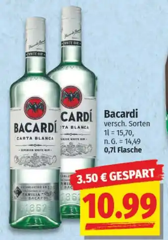 NP Discount Bacardi versch. Sorten Angebot